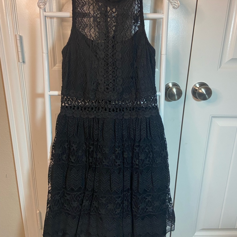 Francesca's Collections Black Lace Dress